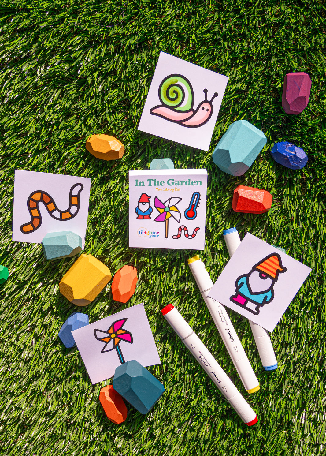 Mini Coloring Books -Pocket-Sized Fun for Adults - A Brighter Year