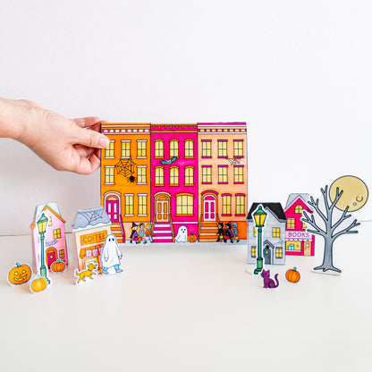 Color-Your-Own Halloween Village Bundle