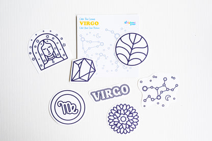 Color the Cosmos Stickers — Virgo