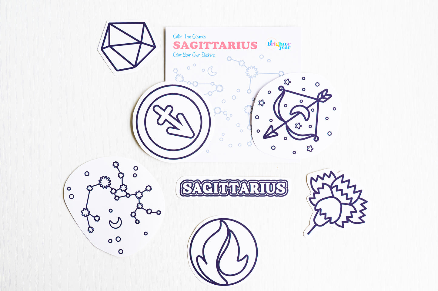 Color the Cosmos Stickers — Sagittarius