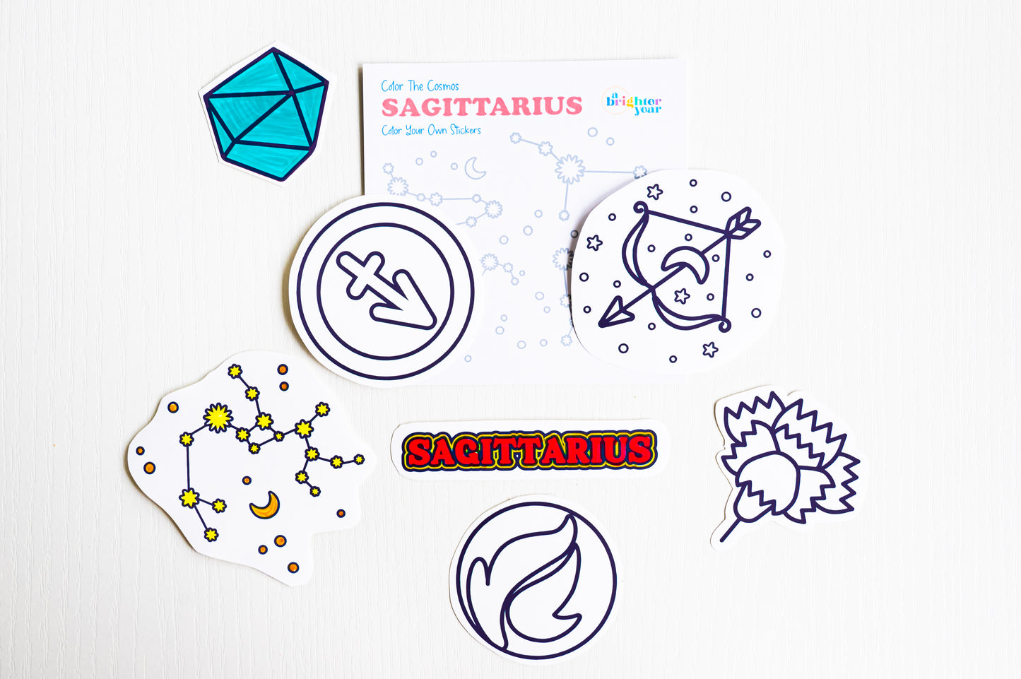 Color the Cosmos Stickers — Sagittarius