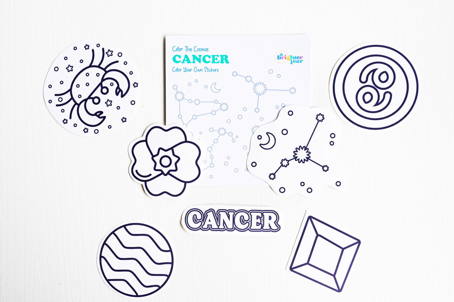 Color the Cosmos Stickers — Cancer