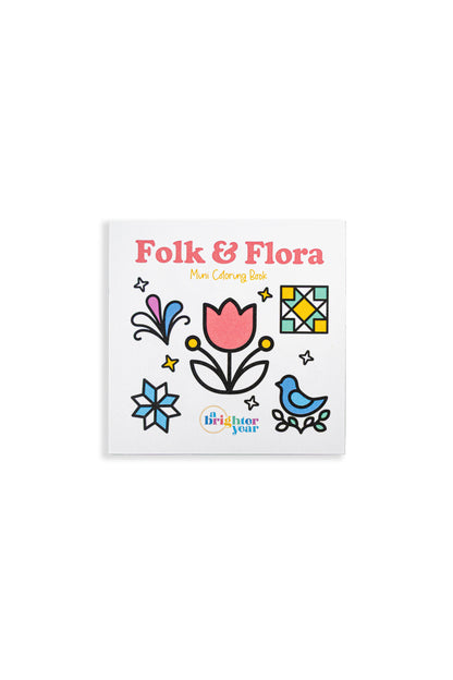 Folk & Flora Mini Coloring Book