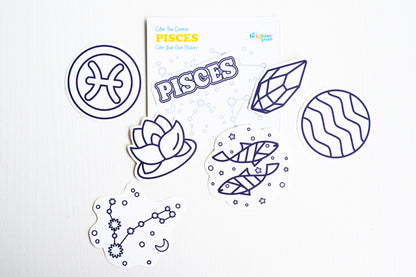 Color the Cosmos Stickers — Pisces