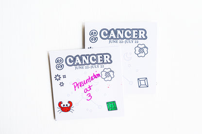 Color the Cosmos Post-It Notes — Cancer