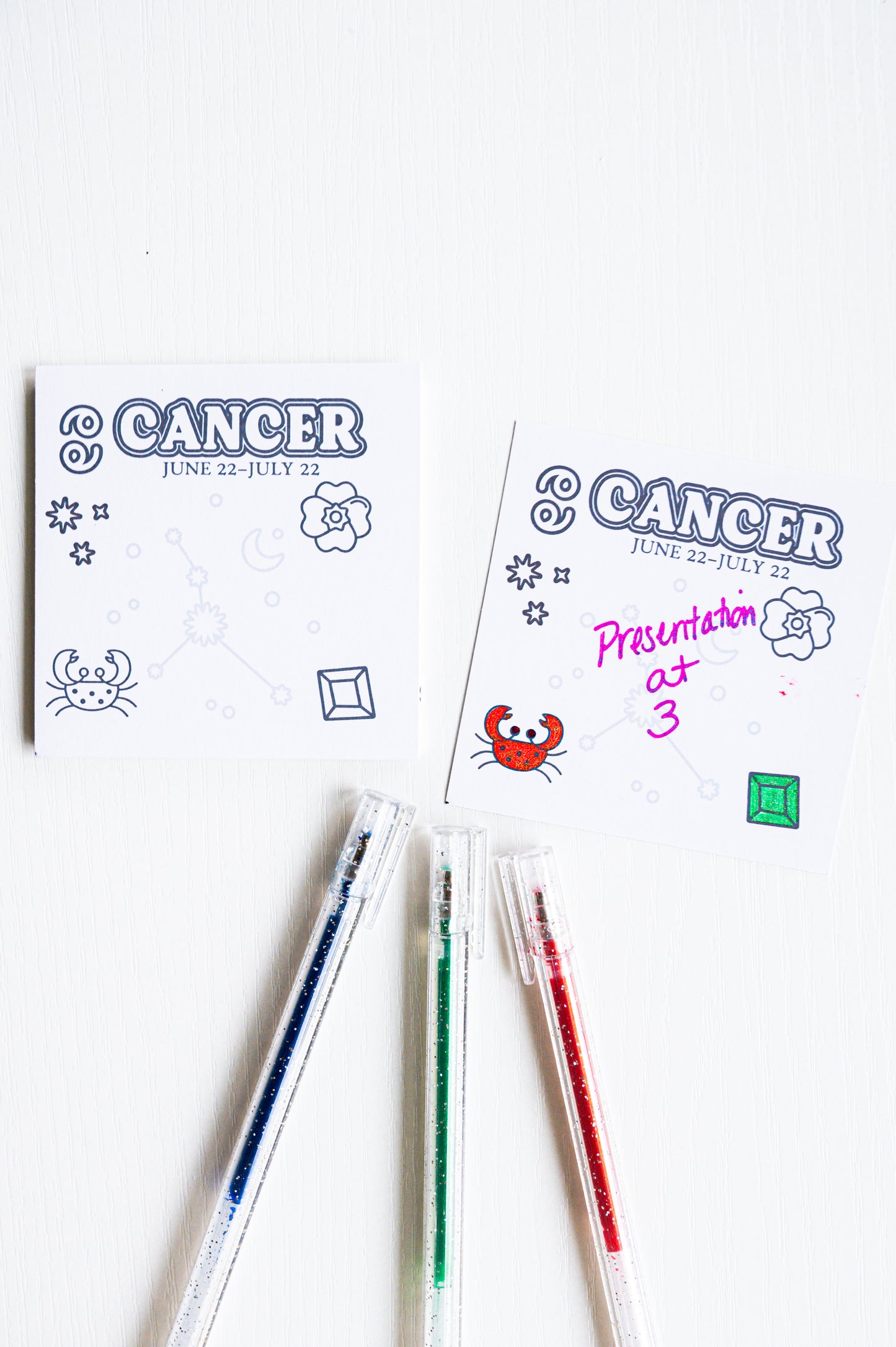 Color the Cosmos Post-It Notes — Cancer