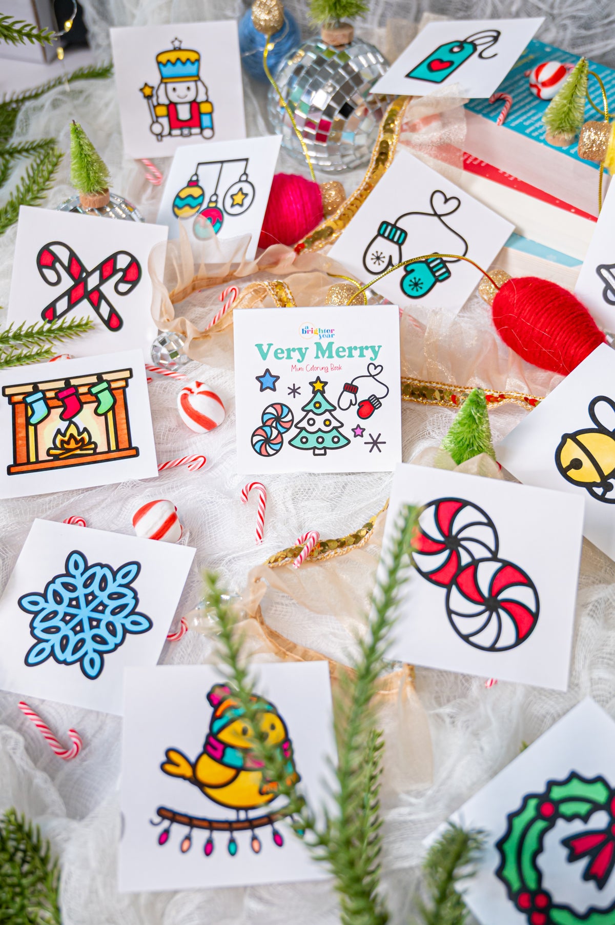 Holiday Mini Adult Coloring Book Bundle