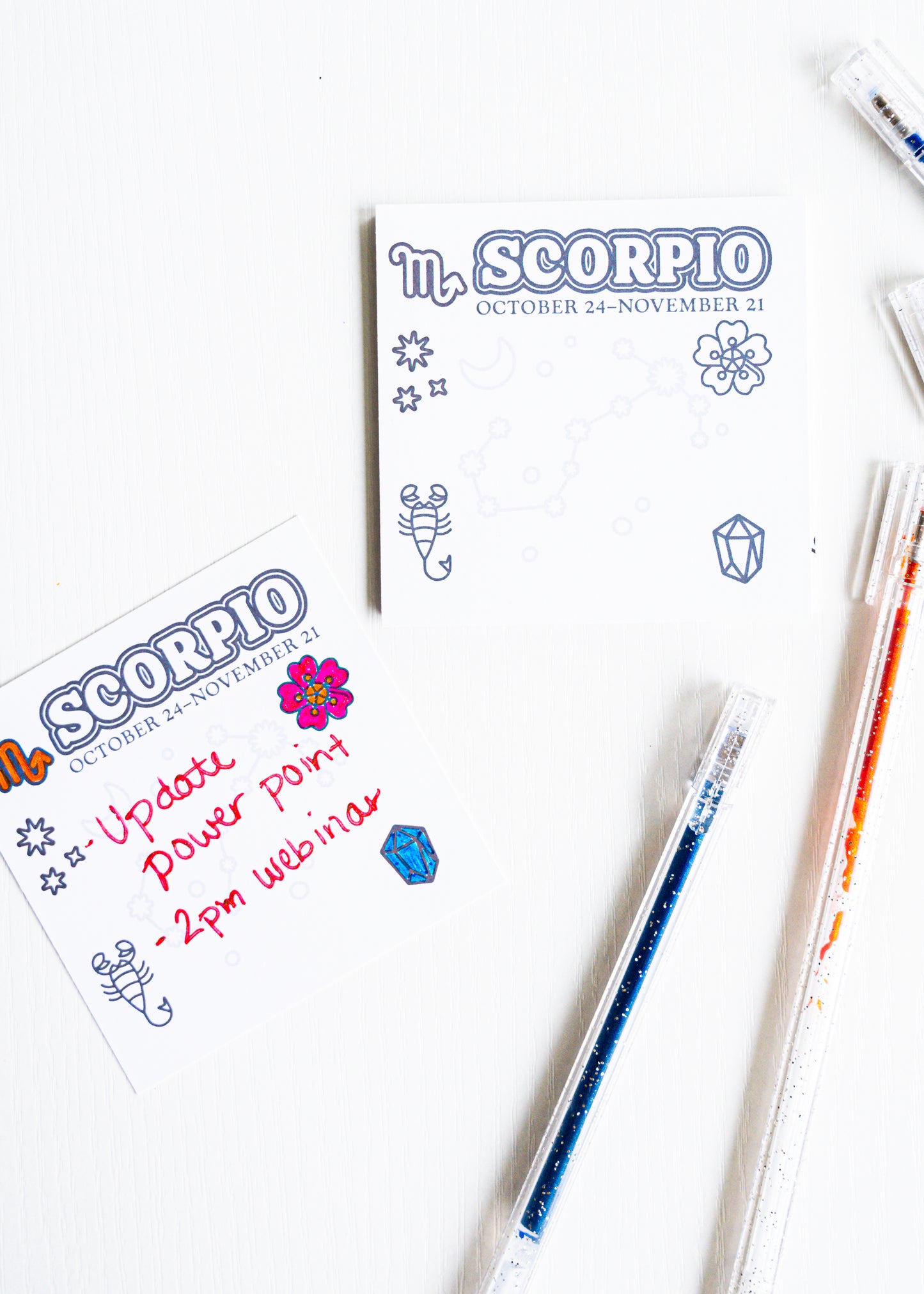 Color the Cosmos Post-It Notes — Scorpio