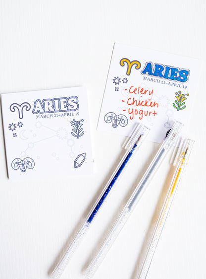 Color the Cosmos Post-It Notes — Aries