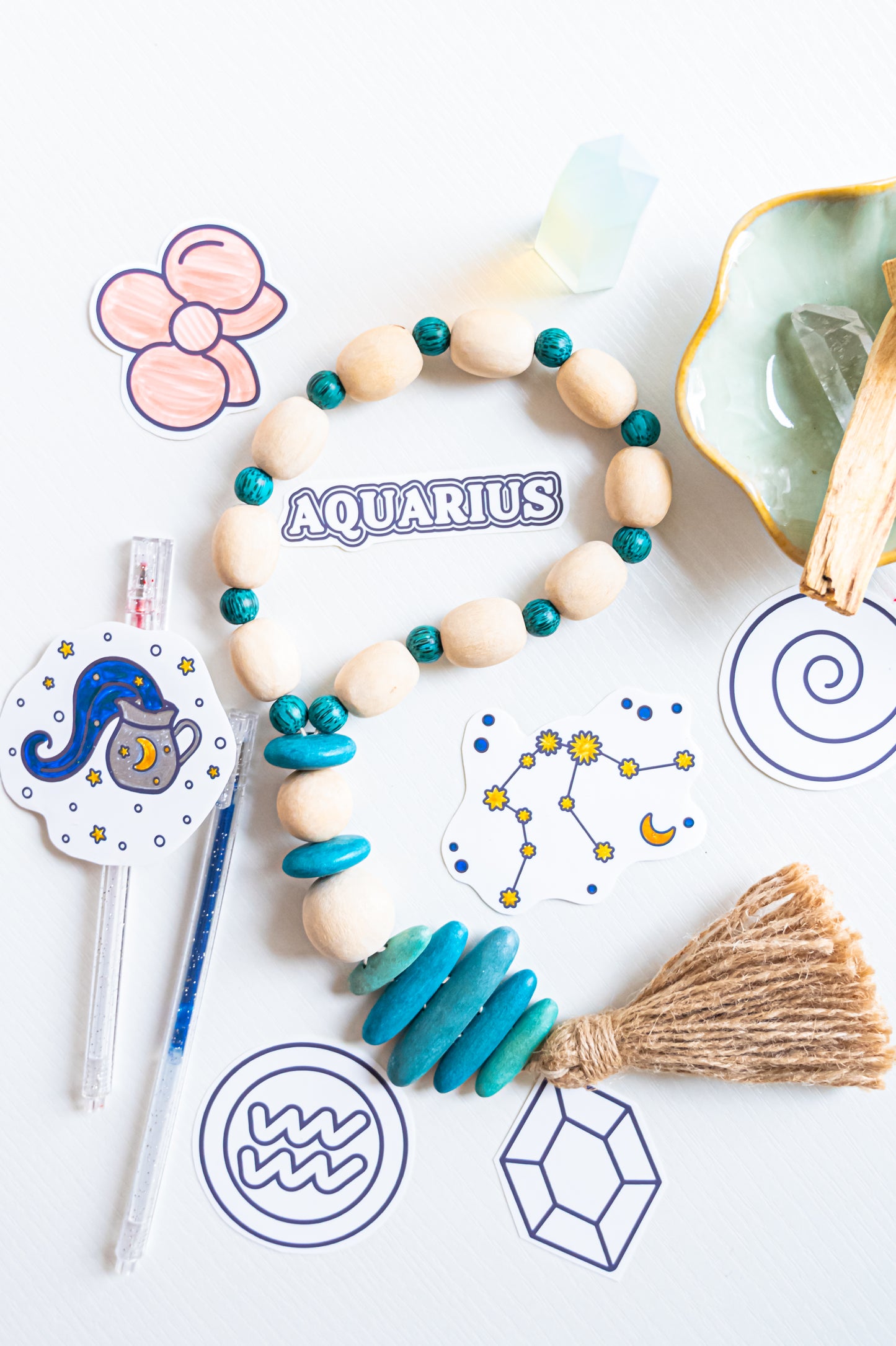 Color the Cosmos Stickers — Aquarius