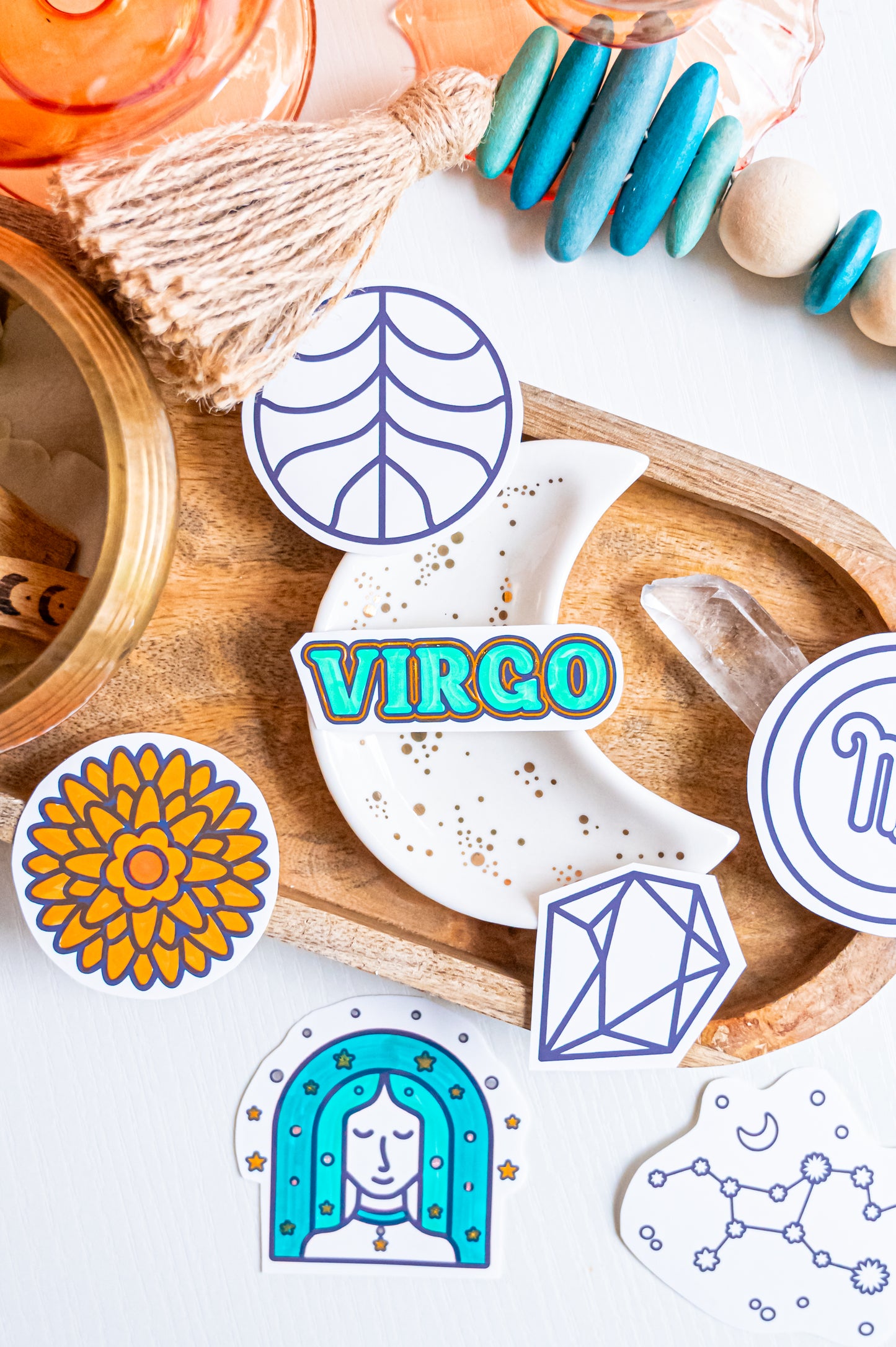 Color the Cosmos Stickers — Virgo