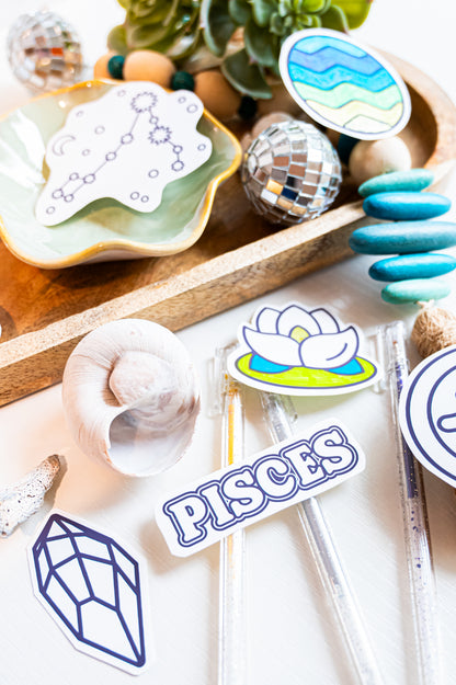 Color the Cosmos Stickers — Pisces