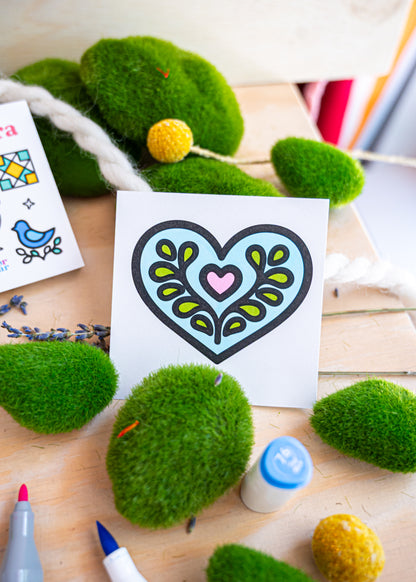 Folk & Flora Mini Coloring Book