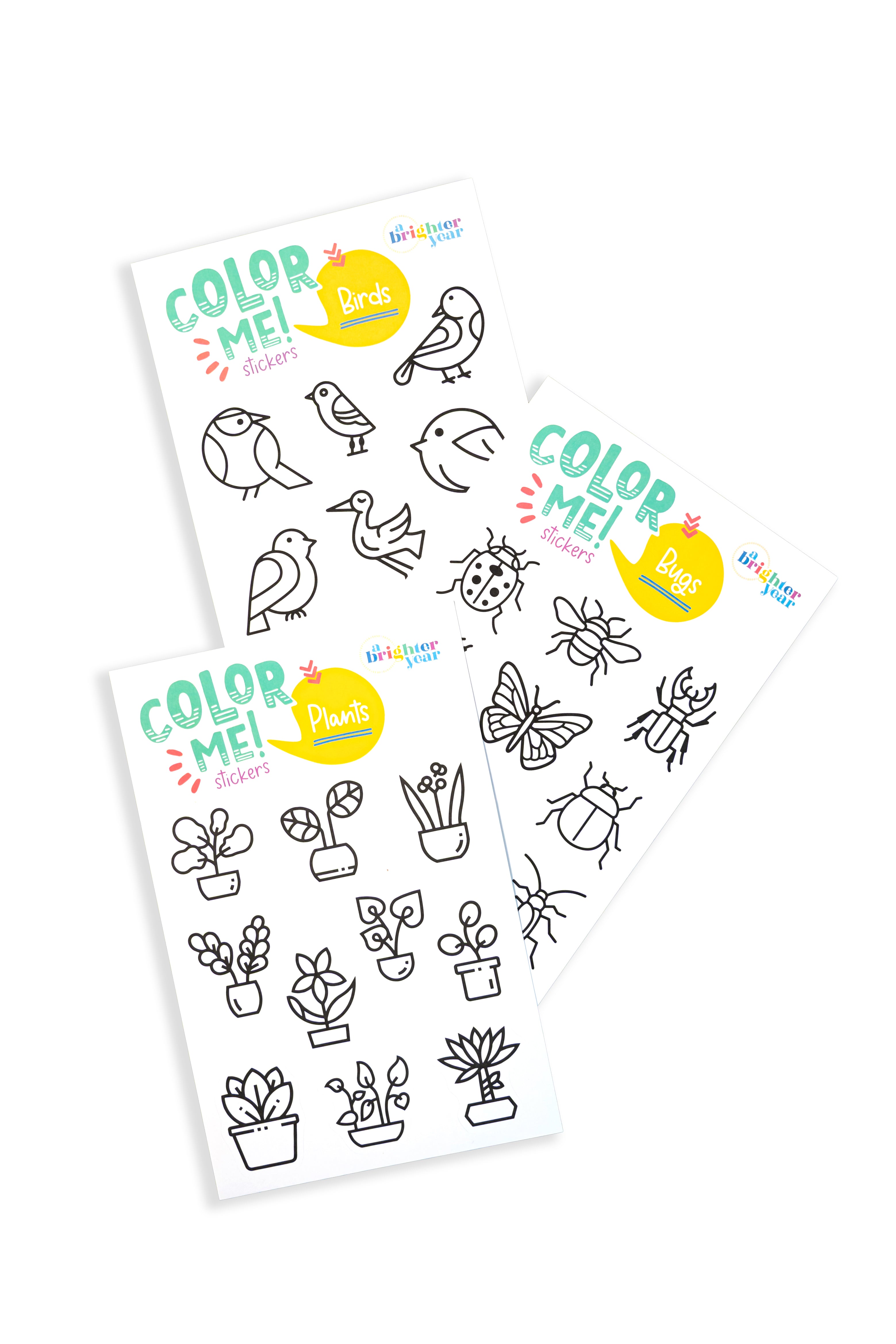Simple Sticker Color Colorable Stickers -Fun & Creative Stationery for All Ages - A Brighter ...
