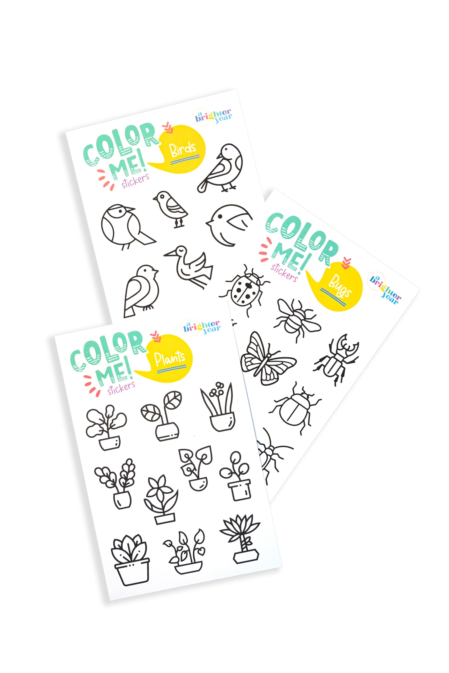 Gift Bundle with Mini Coloring Book, Sticker Sheet and Colored Pencils