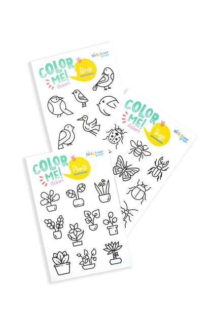 Gift Bundle with Mini Coloring Book, Sticker Sheet and Colored Pencils