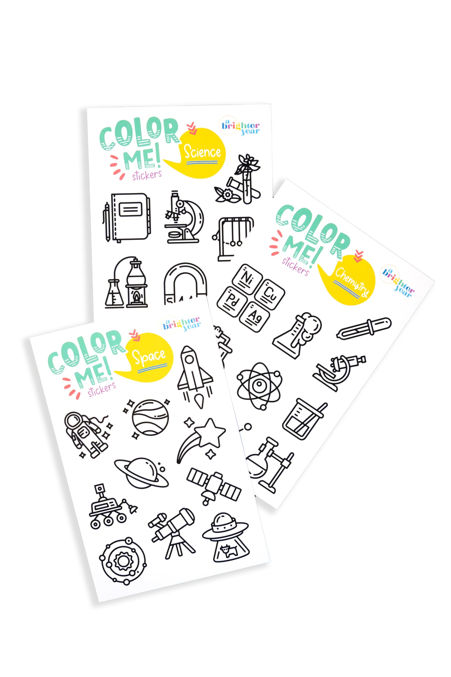 Gift Bundle with Mini Coloring Book, Sticker Sheet and Colored Pencils