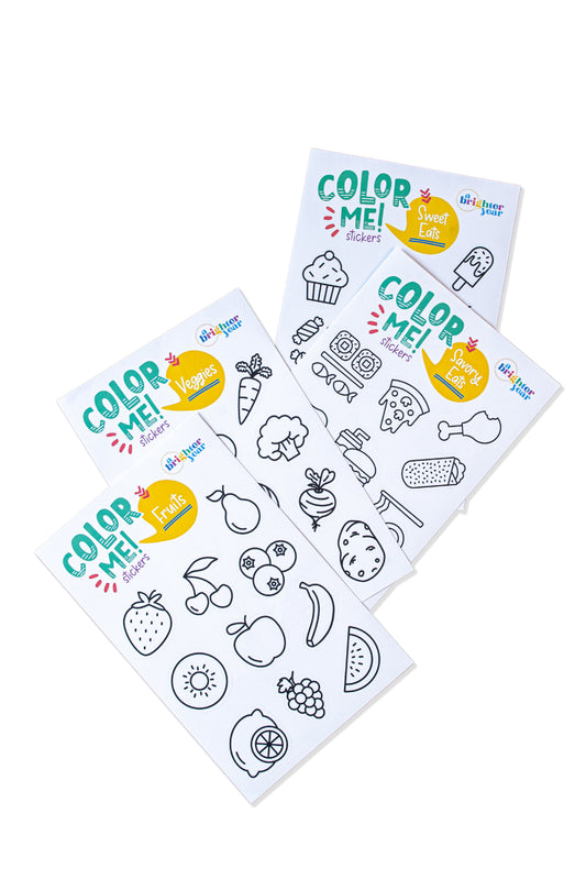 Fun Eats Color-Your-Own Sticker Bundle, 4-Pack