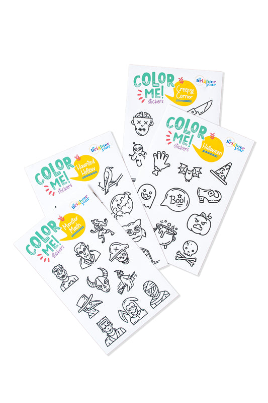Halloween Color Your Own Sticker Bundle, 4-Pack
