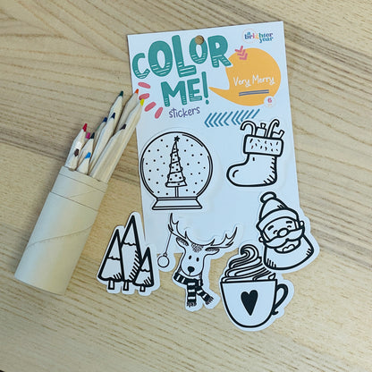 Color-Your-Own Winter Village Bundle