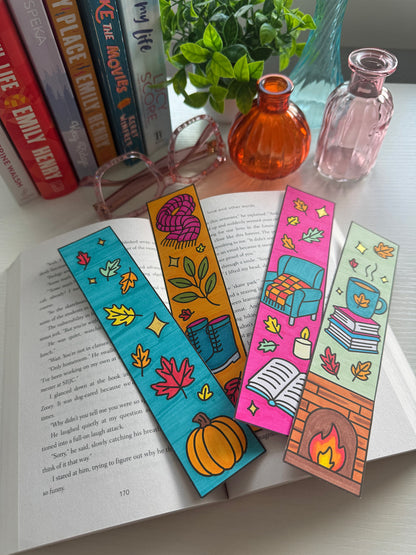 Fall Bookmarks Coloring Page