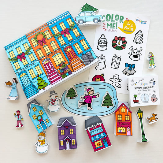 Color-Your-Own Winter Village Bundle