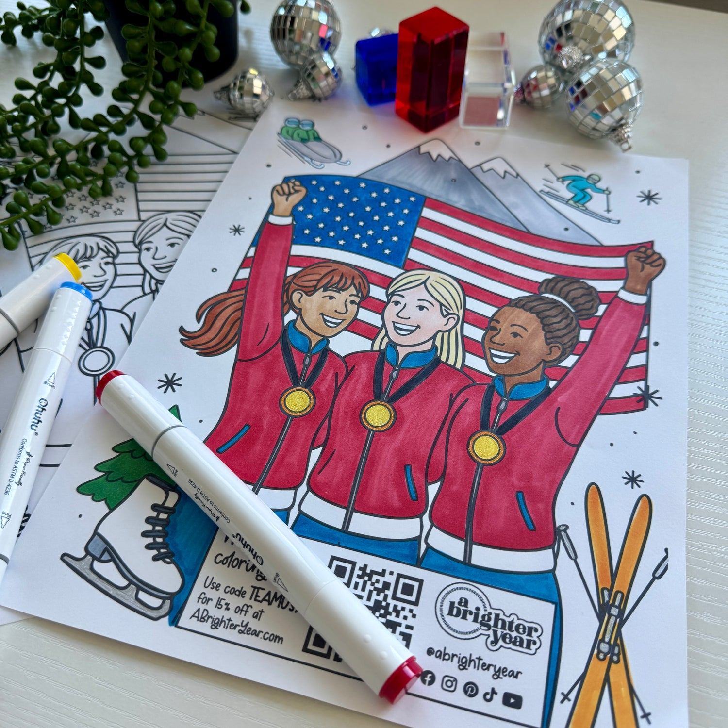 Free Winter Events Coloring Page – A Brighter Year