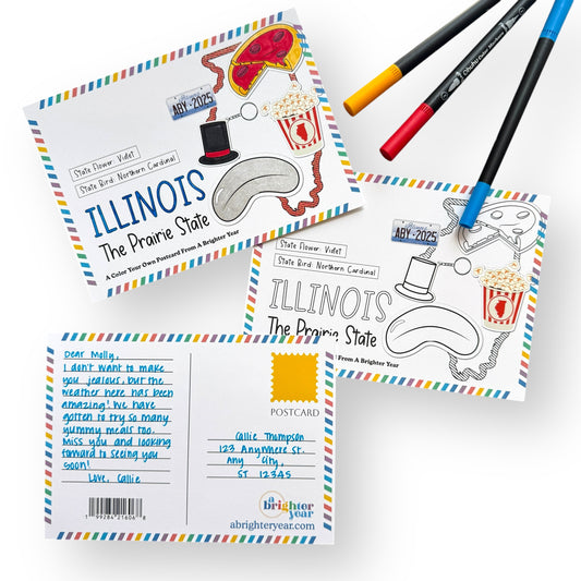 Illinois Color-Your-Own Postcard