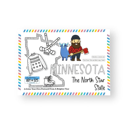 Minnesota Color-Your-Own Postcard