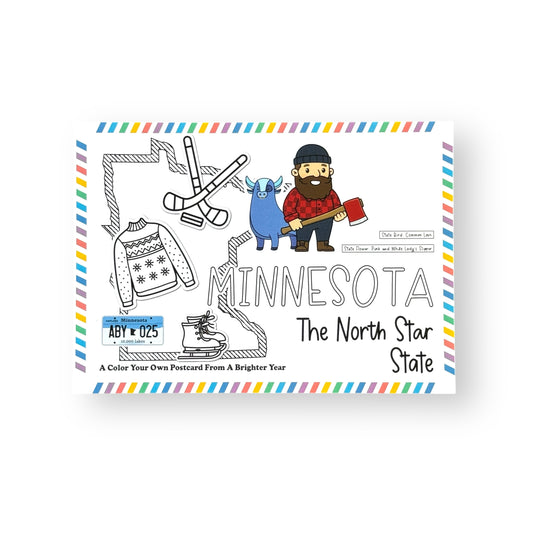 Minnesota Color-Your-Own Postcard