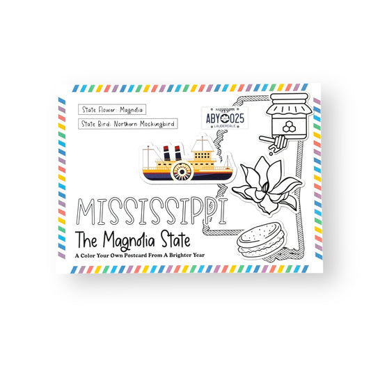 Mississippi Color-Your-Own Postcard