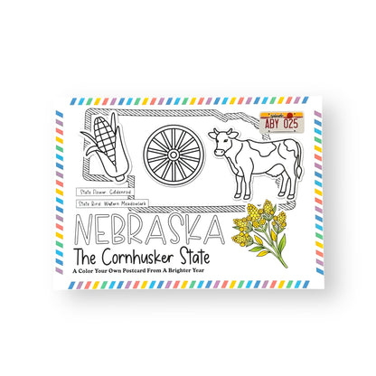 Nebraska Color-Your-Own Postcard