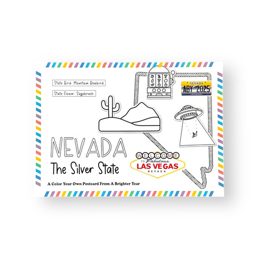 Nevada Color-Your-Own Postcard