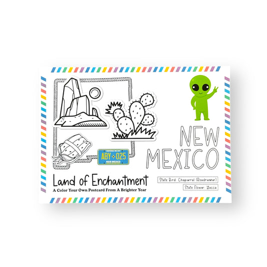 New Mexico Color-Your-Own Postcard
