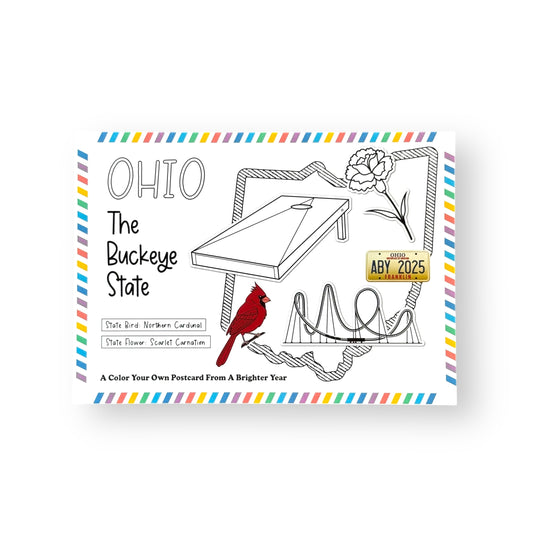 Ohio Color-Your-Own Postcard