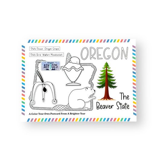 Oregon Color-Your-Own Postcard