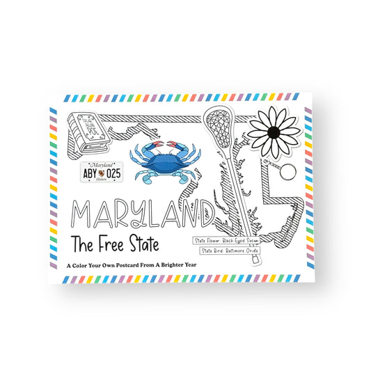 Maryland Color-Your-Own Postcard