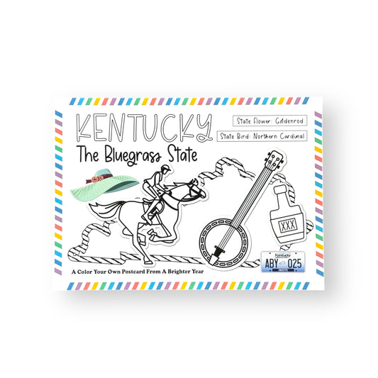 Kentucky Color-Your-Own Postcard