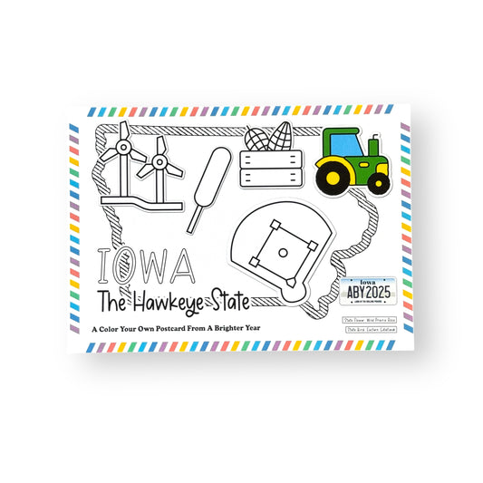 Iowa Color-Your-Own Postcard