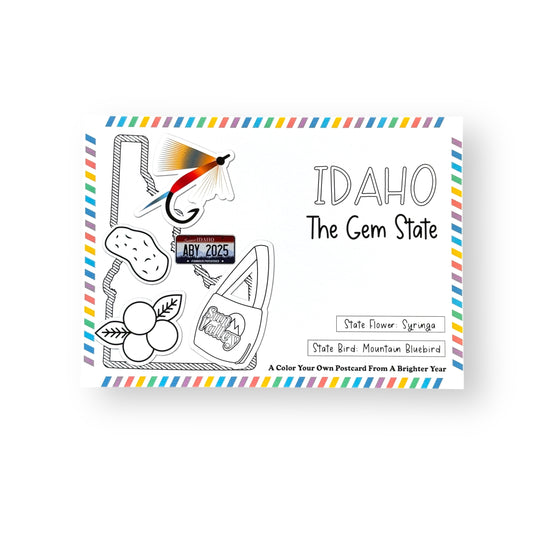 Idaho Color-Your-Own Postcard