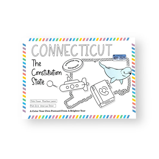 Connecticut Color-Your-Own Postcard