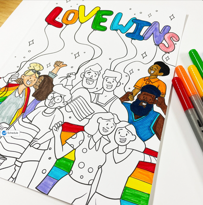 Love Wins Digital Download Coloring Page