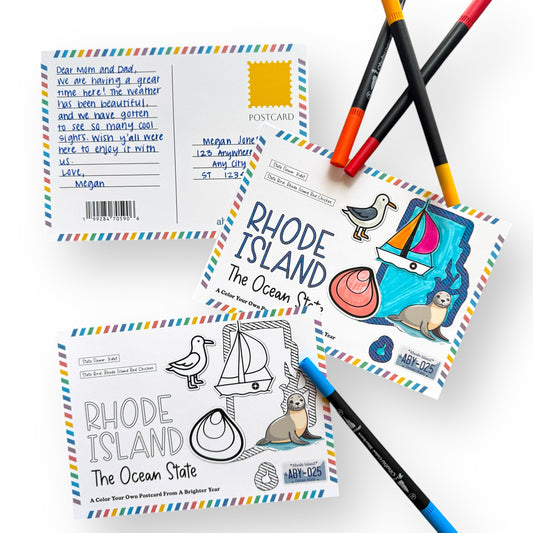 Rhode Island Color-Your-Own Postcard