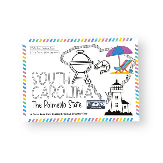 South Carolina Color-Your-Own Postcard