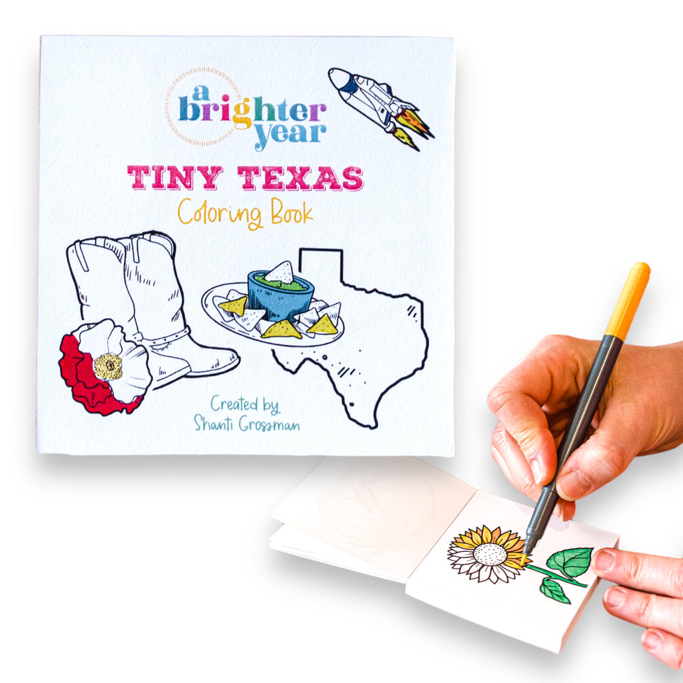 Tiny Texas Mini Coloring Book - A Brighter Year