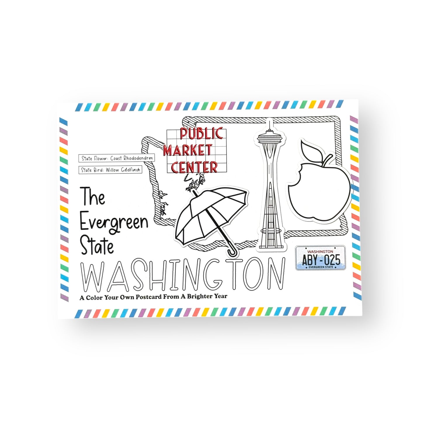 Washington Color-Your-Own Postcard