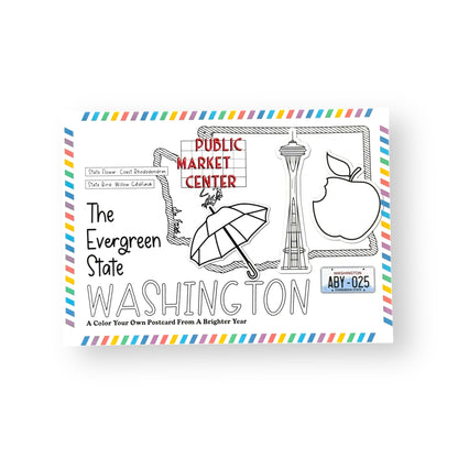 Washington Color-Your-Own Postcard