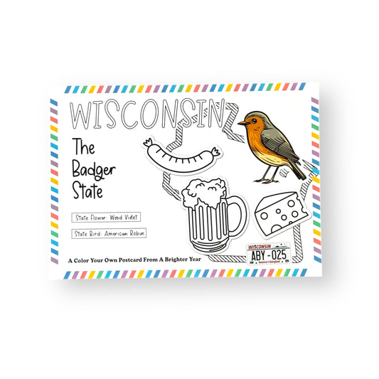 Wisconsin Color-Your-Own Postcard