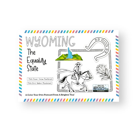 Wyoming Color-Your-Own Postcard
