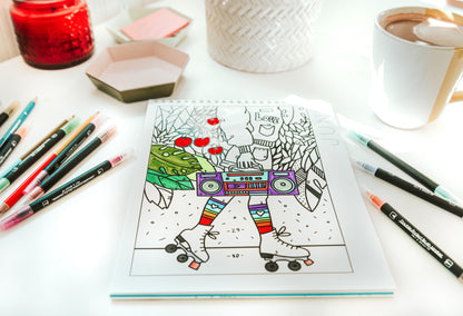 12 Month Color by Day Coloring Book